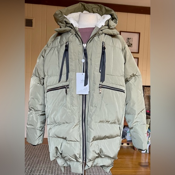 *NWT* 🔥Viral🔥 Amazon Orolay / Thickened Down Hooded Coat / Green / Large - Picture 6 of 16